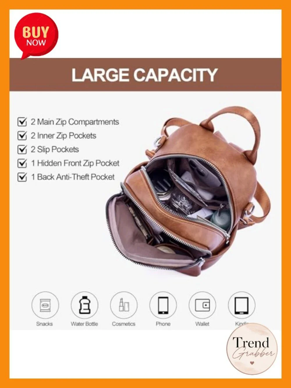 Mini Convertible Faux Leather Backpack Purse for Women Travel